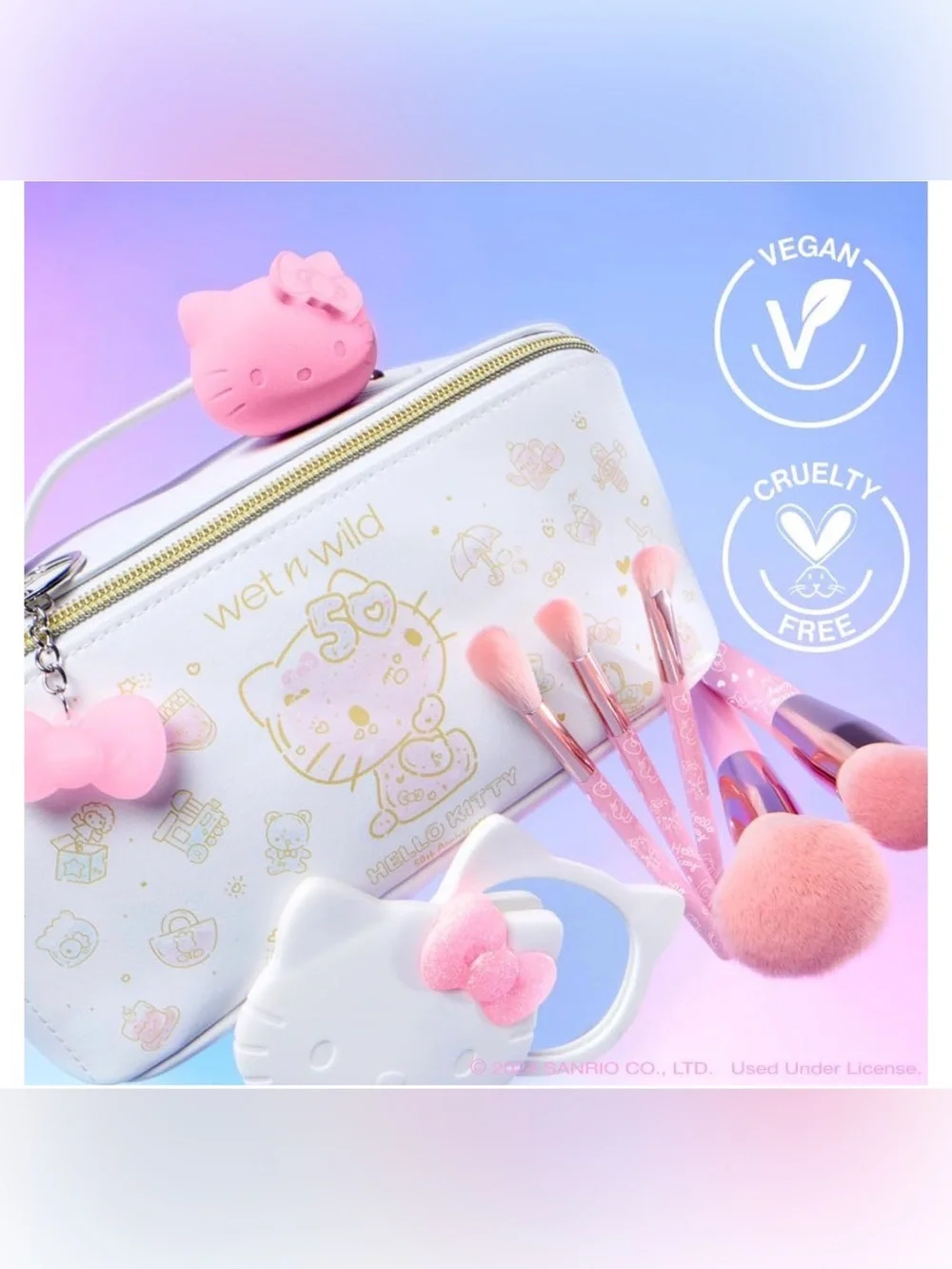 Hello Kitty Wet N Wild Make-Up Bag Case 50th Anniversary Limited Edition✨